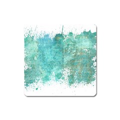 Splash Teal Square Magnet by vintage2030