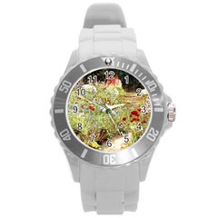 Scenery Round Plastic Sport Watch (l) by vintage2030