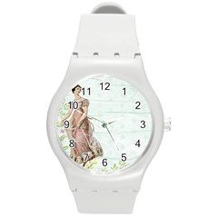 Background 1426677 1920 Round Plastic Sport Watch (m) by vintage2030