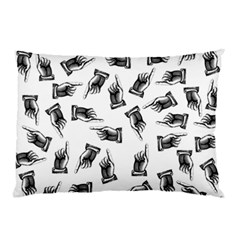 Pointing Finger Pattern Pillow Case by Valentinaart