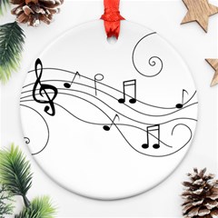 Music Partition Round Ornament (two Sides) by alllovelyideas