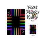 Neon Light Abstract Pattern Lines Playing Cards 54 (Mini) Front - Spade4