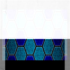 Hexagon Background Geometric Mosaic Rectangular Jigsaw Puzzl by Sapixe