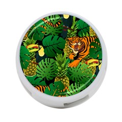 Tropical Pelican Tiger Jungle Black 4-port Usb Hub (two Sides) by snowwhitegirl