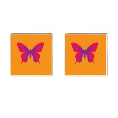 Butterfly Wings Insect Nature Cufflinks (square) by Nexatart