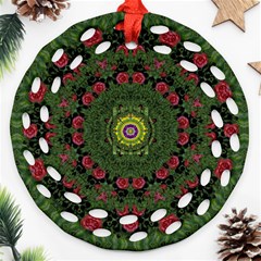 Sunshine Mandala In Rose Heaven Ornament (round Filigree) by pepitasart
