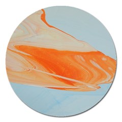 Orange And Blue Magnet 5  (round) by WILLBIRDWELL