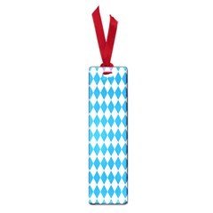 Oktoberfest Bavarian Blue And White Large Diagonal Diamond Pattern Small Book Marks by PodArtist