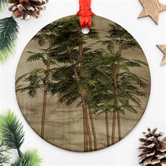 Vintage Bamboo Trees Ornament (round) by snowwhitegirl