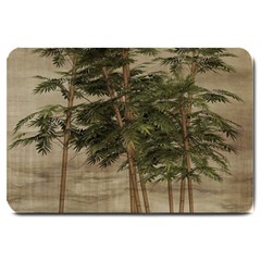 Vintage Bamboo Trees Large Doormat  by snowwhitegirl