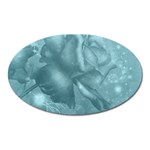 Wonderful Blue Soft Roses Oval Magnet Front