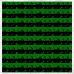 Alien Green And Black Halloween Nightmare Stripes  Canvas 20  X 20  by PodArtist