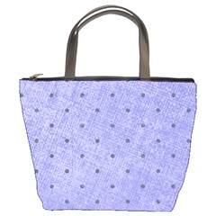 Dot Blue Bucket Bag by vintage2030