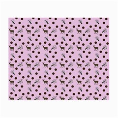 Pink Deer Pattern Small Glasses Cloth (2-side) by snowwhitegirl