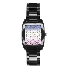 Ombre Deer Pattern Stainless Steel Barrel Watch by snowwhitegirl