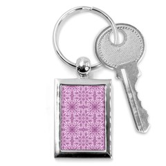 Ornamental Pink Key Chains (rectangle)  by snowwhitegirl