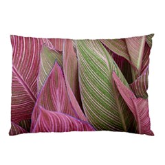 Pink Leaves Pillow Case by snowwhitegirl