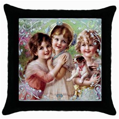 Vintage 1501556 1920 Throw Pillow Case (black) by vintage2030