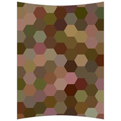 Brown Background Layout Polygon Back Support Cushion by Sapixe