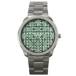 Pattern Graphics Figure Line Glass Sport Metal Watch Front