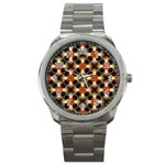 Kaleidoscope Image Background Sport Metal Watch Front