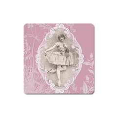 Lady 1112861 1280 Square Magnet by vintage2030