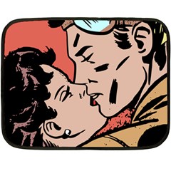 Retrocouplekissing Fleece Blanket (mini) by vintage2030