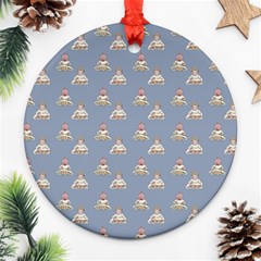 Vintage Baby Pattern Ornament (round) by snowwhitegirl