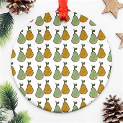 Pears White Ornament (round) by snowwhitegirl