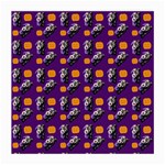 Halloween Skeleton Pumpkin Pattern Purple Medium Glasses Cloth (2-Side) Front