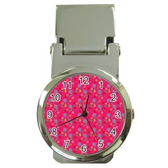 Vintage Floral Pink Money Clip Watches by snowwhitegirl