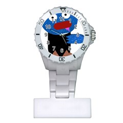 Blue Glitter Zombie Plastic Nurses Watch by snowwhitegirl