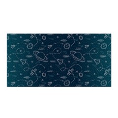 Retro Space Pattern Satin Wrap by JadehawksAnD