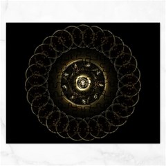 Fractal Gold Mandala Fractal Art Rectangular Jigsaw Puzzl by Simbadda