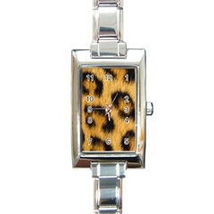 Leopard Print Rectangle Italian Charm Watch by NSGLOBALDESIGNS2