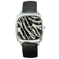 Zebra Print Square Metal Watch by NSGLOBALDESIGNS2