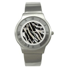 Zebra 2 Print Stainless Steel Watch by NSGLOBALDESIGNS2