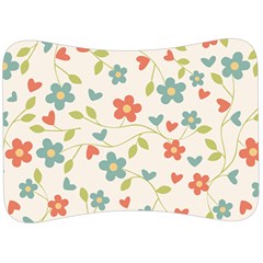 Flowers Pattern Velour Seat Head Rest Cushion by Hansue