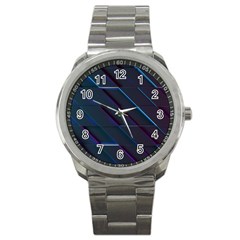 Glass Scifi Violet Ultraviolet Sport Metal Watch by Sapixe