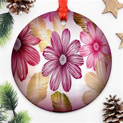 Print Fabric Pattern Texture Ornament (round) by Sapixe