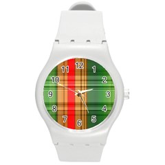 Seamless Pattern Design Tiling Round Plastic Sport Watch (m) by Sapixe