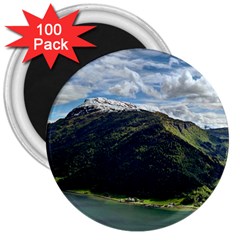 Panoramic Nature Mountain Water 3  Magnets (100 Pack) by Sapixe