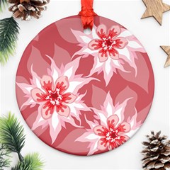 Flower Leaf Nature Flora Floral Ornament (round) by Sapixe