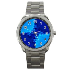 Background Course Gradient Blue Sport Metal Watch by Sapixe