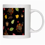 Thanksgiving Turkey pattern White Mugs Right