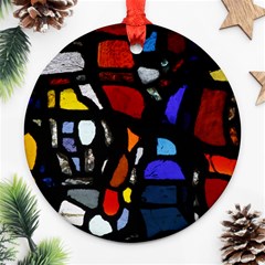 Art Bright Lead Glass Pattern Ornament (round) by Sapixe