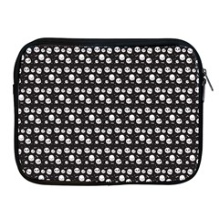 Pattern Skull Bones Halloween Gothic On Black Background Apple Ipad 2/3/4 Zipper Cases by genx