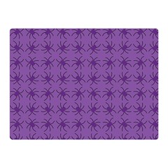 Pattern Spiders Purple And Black Halloween Gothic Modern Double Sided Flano Blanket (mini)  by genx