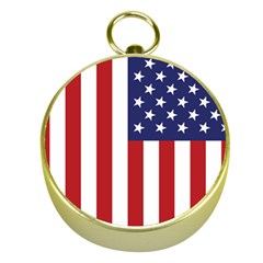 Us Flag Stars And Stripes Maga Gold Compasses by snek