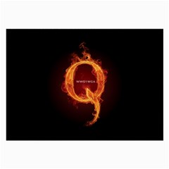 Qanon Letter Q Fire Effect Wwgowga Wwg1wga Large Glasses Cloth by snek